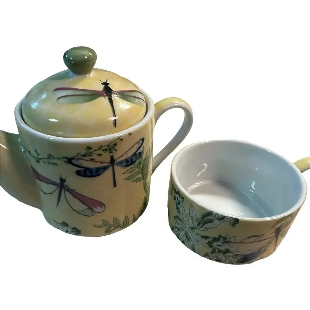 Dragonfly teapot set nwot
